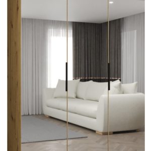 Szafa uchylna otwierana MARBELLA 3 150 wys. 202 cm artisan + czarny 678770 Szafa uchylna otwierana MARBELLA 3 150 wys. 202 cm artisan + czarny 678770