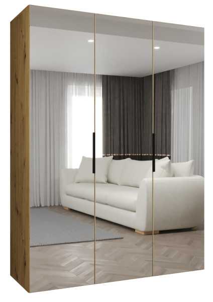 Szafa uchylna otwierana MARBELLA 3 150 wys. 202 cm artisan + czarny 678770