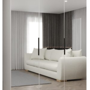 Szafa uchylna otwierana MARBELLA 3 150 wys. 202 cm biały + czarny 678732 Szafa uchylna otwierana MARBELLA 3 150 wys. 202 cm biały + czarny 678732