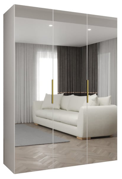 Szafa uchylna otwierana MARBELLA 3 150 wys. 202 cm biały + złoty 678728