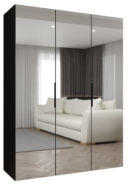 Szafa uchylna otwierana MARBELLA 3 150 wys. 202 cm czarny + czarny 678748