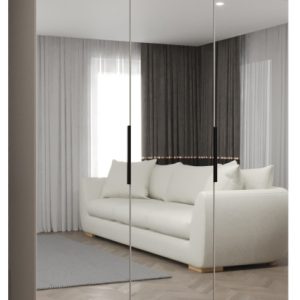 Szafa uchylna otwierana MARBELLA 3 150 wys. 202 cm kaszmir + czarny 678726 Szafa uchylna otwierana MARBELLA 3 150 wys. 202 cm kaszmir + czarny 678726