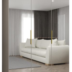 Szafa uchylna otwierana MARBELLA 3 150 wys. 202 cm kaszmir + złoty 678778 Szafa uchylna otwierana MARBELLA 3 150 wys. 202 cm kaszmir + złoty 678778