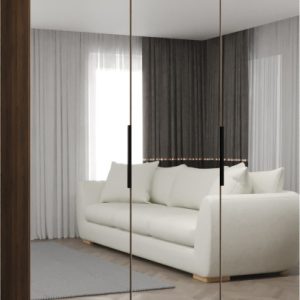 Szafa uchylna otwierana MARBELLA 3 150 wys. 202 cm orzech warmia + czarny 1035826 Szafa uchylna otwierana MARBELLA 3 150 wys. 202 cm orzech warmia + czarny 1035826