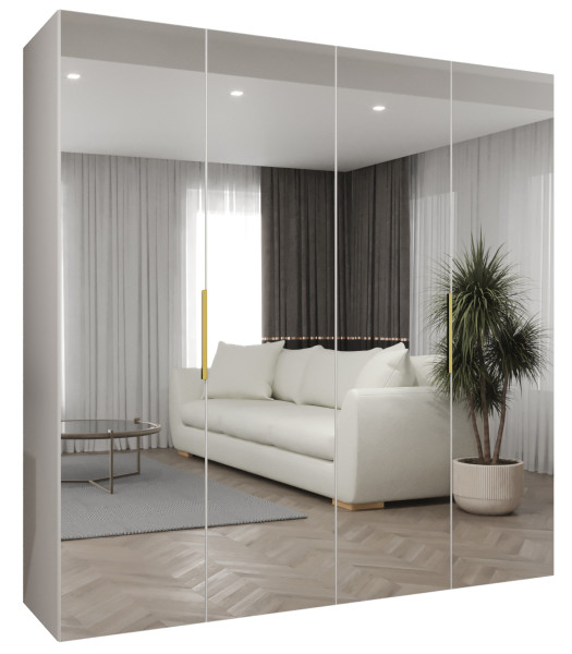 Szafa uchylna otwierana MARBELLA 3 200 wys. 202 cm biały + złoty 678741