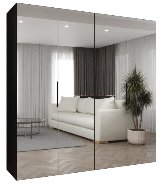 Szafa uchylna otwierana MARBELLA 3 200 wys. 202 cm czarny + czarny 678749