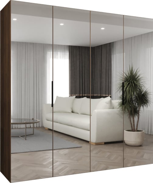 Szafa uchylna otwierana MARBELLA 3 200 wys. 202 cm orzech warmia + czarny 1035866
