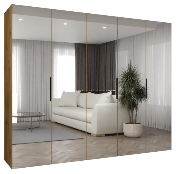 Szafa uchylna otwierana MARBELLA 3 250 wys. 202 cm artisan + czarny 678743