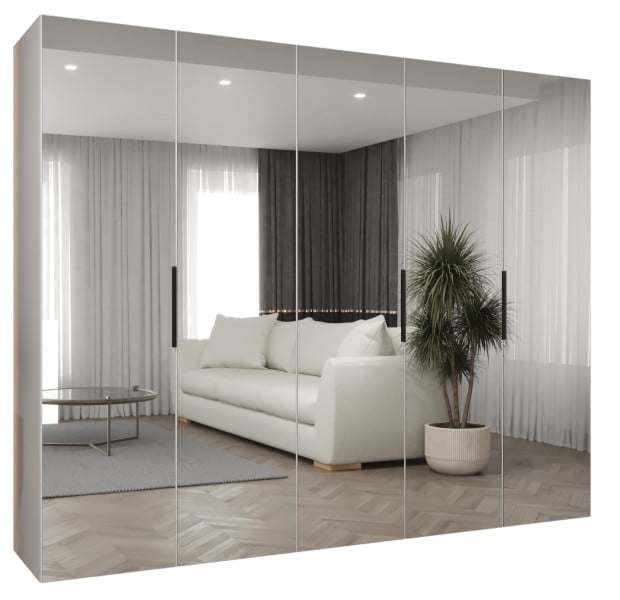 Szafa uchylna otwierana MARBELLA 3 250 wys. 202 cm biały + czarny 678753