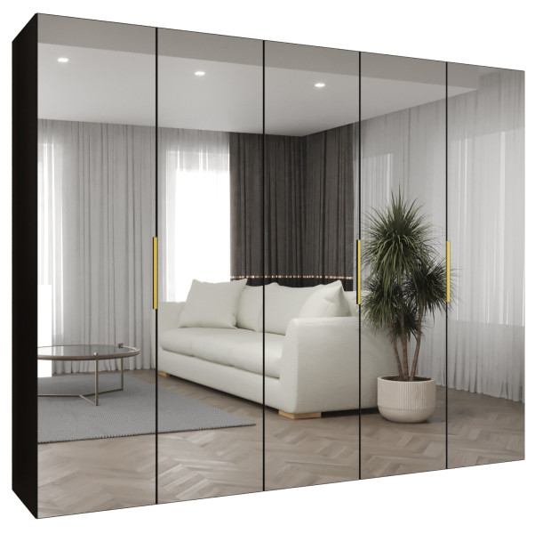Szafa uchylna otwierana MARBELLA 3 250 wys. 202 cm czarny + złoty 678762