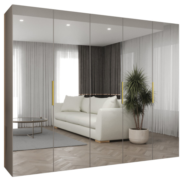 Szafa uchylna otwierana MARBELLA 3 250 wys. 202 cm kaszmir + złoty 678731