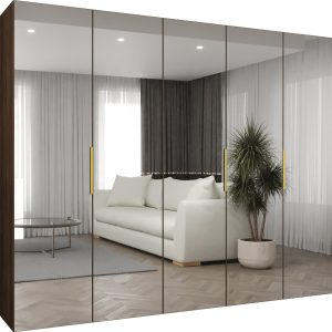 Szafa uchylna otwierana MARBELLA 3 250 wys. 202 cm orzech warmia + złoty 1035839 Szafa uchylna otwierana MARBELLA 3 250 wys. 202 cm orzech warmia + złoty 1035839