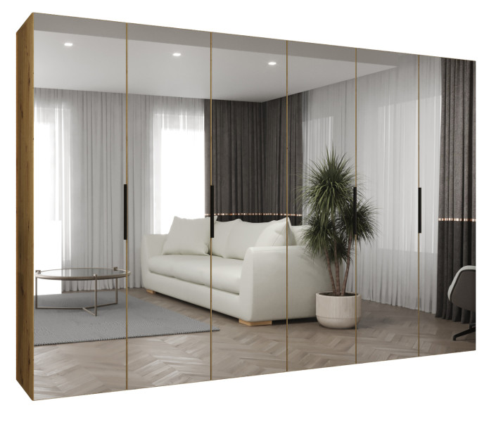 Szafa uchylna otwierana MARBELLA 3 300 wys. 202 cm artisan + czarny 678767