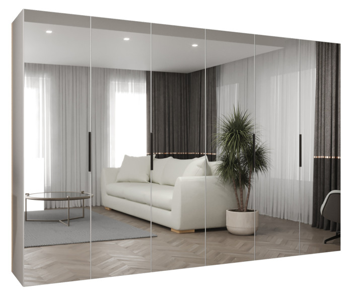 Szafa uchylna otwierana MARBELLA 3 300 wys. 202 cm biały + czarny 678774