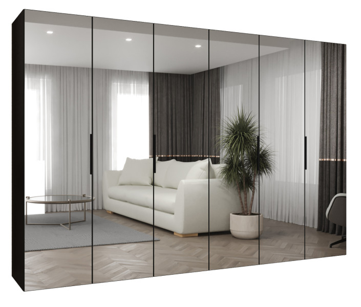 Szafa uchylna otwierana MARBELLA 3 300 wys. 202 cm czarny + czarny 678758