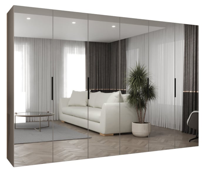 Szafa uchylna otwierana MARBELLA 3 300 wys. 202 cm kaszmir + czarny 678734