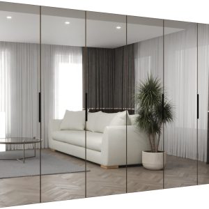 Szafa uchylna otwierana MARBELLA 3 300 wys. 202 cm orzech warmia + czarny 1037683 Szafa uchylna otwierana MARBELLA 3 300 wys. 202 cm orzech warmia + czarny 1037683