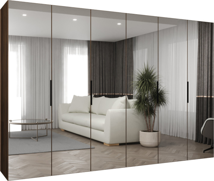 Szafa uchylna otwierana MARBELLA 3 300 wys. 202 cm orzech warmia + czarny 1037683