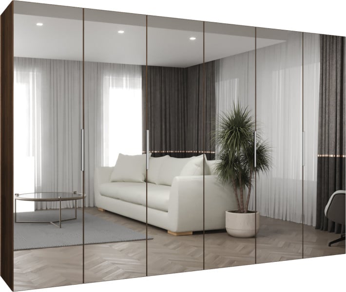 Szafa uchylna otwierana MARBELLA 3 300 wys. 202 cm orzech warmia + kaszmir 1037664