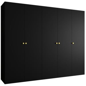 Szafa uchylna otwierana PARMA 1 250 wys. 202 cm Czarny + u. Złoty 678611