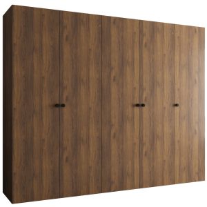 Szafa uchylna otwierana PARMA 1 250 wys. 202 cm Orzech Warmia + u. Czarny 1037671