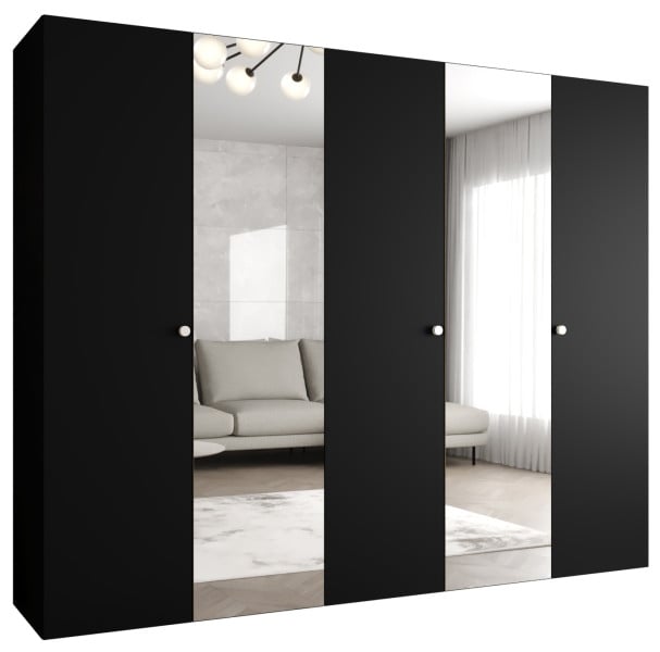 Szafa uchylna otwierana PARMA 2 250 wys. 202 cm Czarny + u. Srebrny 678505