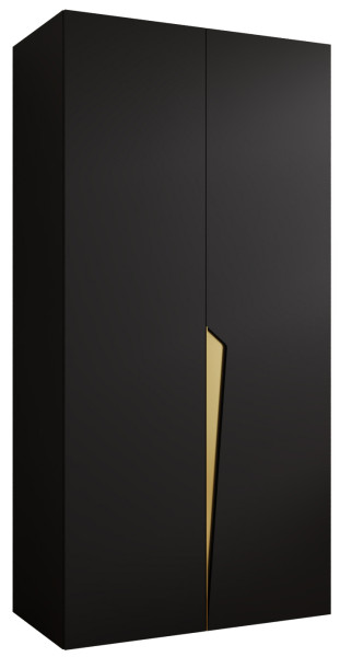Szafa uchylna PIANO 1 100 wys 202 cm Czarny + u Złoty 790890
