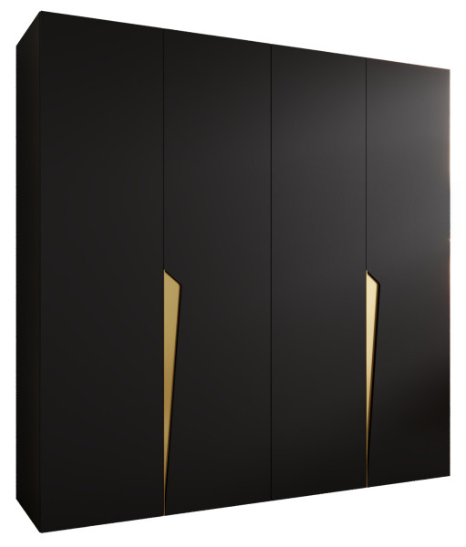 Szafa uchylna PIANO 1 200 wys 202 cm Czarny + u Złoty 790964