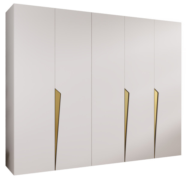 Szafa uchylna PIANO 1 250 wys 202 cm Biały + u Złoty 790925