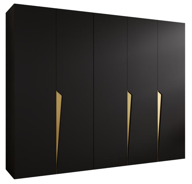 Szafa uchylna PIANO 1 250 wys 202 cm Czarny + u Złoty 791055