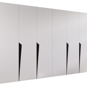 Szafa uchylna PIANO 1 300 (2X150) wys 202 cm Biały + u Czarny 790983 Szafa uchylna PIANO 1 300 (2X150) wys 202 cm Biały + u Czarny 790983