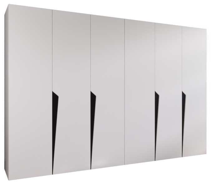 Szafa uchylna PIANO 1 300 (2X150) wys 202 cm Biały + u Czarny 790983
