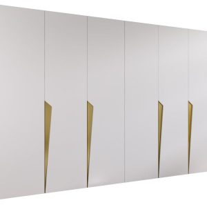 Szafa uchylna PIANO 1 300 (2X150) wys 202 cm Biały + u Złoty 791102 Szafa uchylna PIANO 1 300 (2X150) wys 202 cm Biały + u Złoty 791102