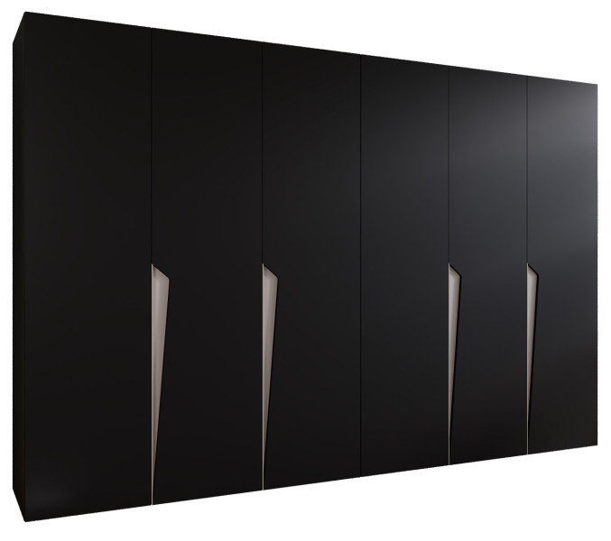Szafa uchylna PIANO 1 300 (2X150) wys 202 cm Czarny + u Kaszmir 791052