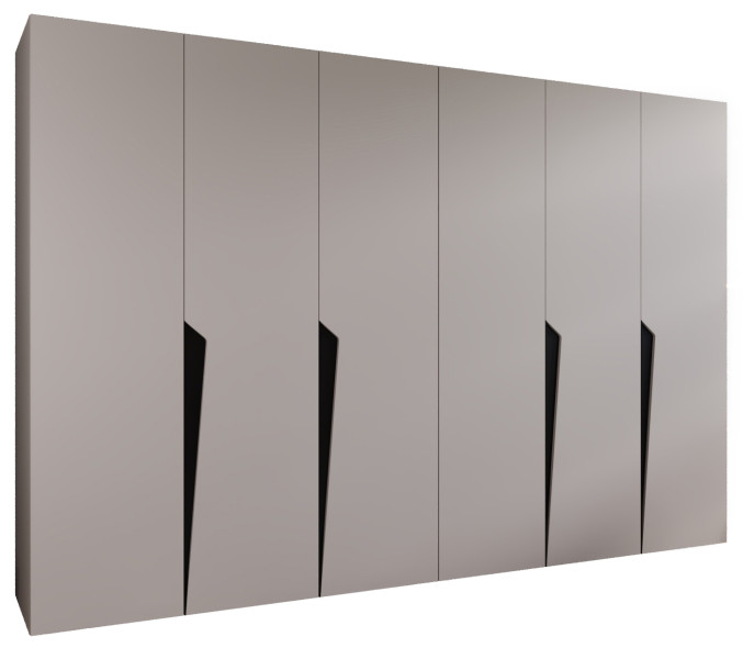 Szafa uchylna PIANO 1 300 (2X150) wys 202 cm Kaszmir + u Czarny 790934