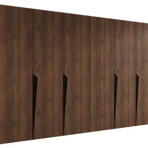 Szafa uchylna PIANO 1 300 (2X150) wys 202 cm Orzech Warmia + u Czarny 1043572 Szafa uchylna PIANO 1 300 (2X150) wys 202 cm Orzech Warmia + u Czarny 1043572