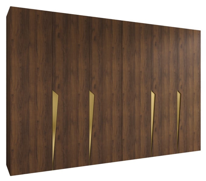 Szafa uchylna PIANO 1 300 (2X150) wys 202 cm Orzech Warmia + u Złoty 1043532