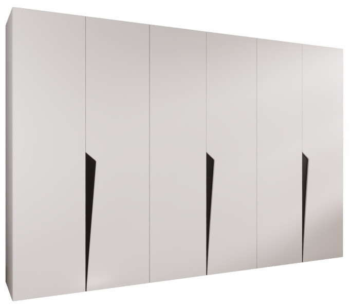 Szafa uchylna PIANO 1 300 (3X100) wys 202 cm Biały + u Czarny 791127