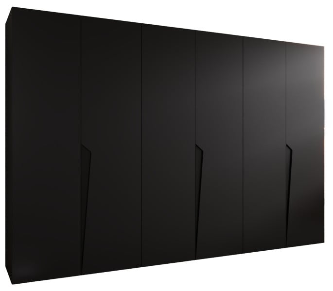 Szafa uchylna PIANO 1 300 (3X100) wys 202 cm Czarny + u Czarny 790681