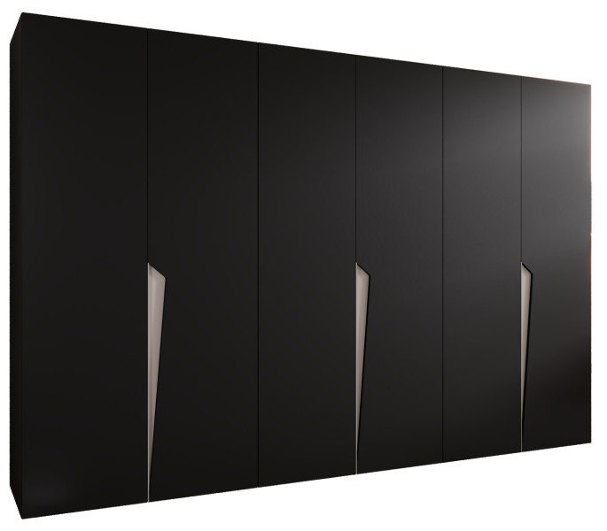 Szafa uchylna PIANO 1 300 (3X100) wys 202 cm Czarny + u Kaszmir 791101