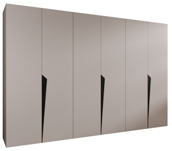 Szafa uchylna PIANO 1 300 (3X100) wys 202 cm Kaszmir + u Czarny 791184