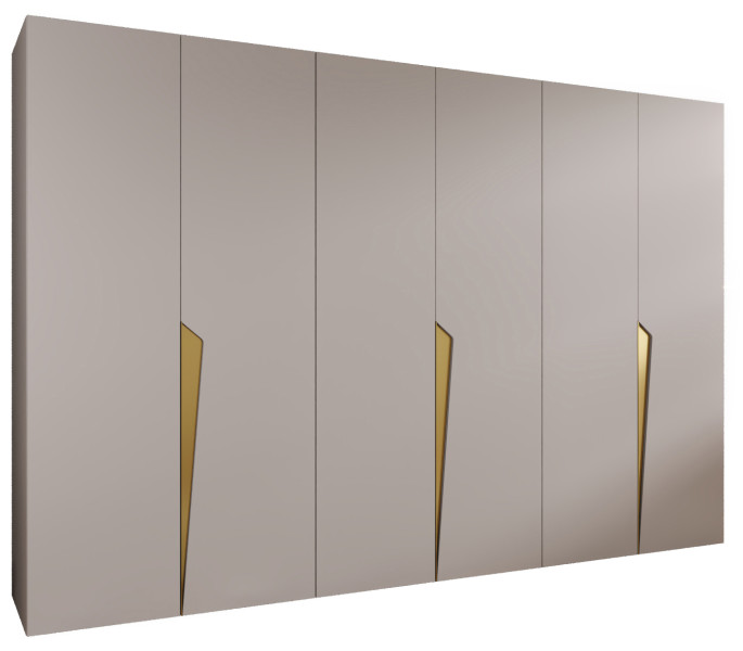 Szafa uchylna PIANO 1 300 (3X100) wys 202 cm Kaszmir + u Złoty 791204