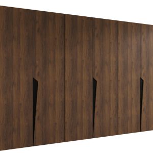 Szafa uchylna PIANO 1 300 (3X100) wys 202 cm Orzech Warmia + u Czarny 1043577