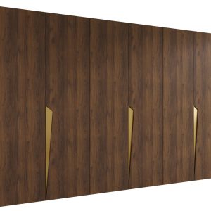 Szafa uchylna PIANO 1 300 (3X100) wys 202 cm Orzech Warmia + u Złoty 1043489