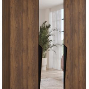 Szafa uchylna PIANO 2 150 wys 202 cm Orzech Warmia + u Czarny 1043481