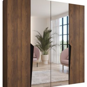 Szafa uchylna PIANO 2 200 wys 202 cm Orzech Warmia + u Czarny 1043602