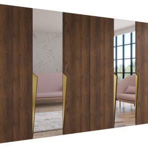 Szafa uchylna PIANO 2 300 (2X150) wys 202 cm Orzech Warmia + u Złoty 1043474 Szafa uchylna PIANO 2 300 (2X150) wys 202 cm Orzech Warmia + u Złoty 1043474