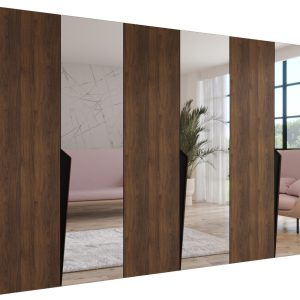 Szafa uchylna PIANO 2 300 (3X100) wys 202 cm Orzech Warmia + u Czarny 1043529 Szafa uchylna PIANO 2 300 (3X100) wys 202 cm Orzech Warmia + u Czarny 1043529
