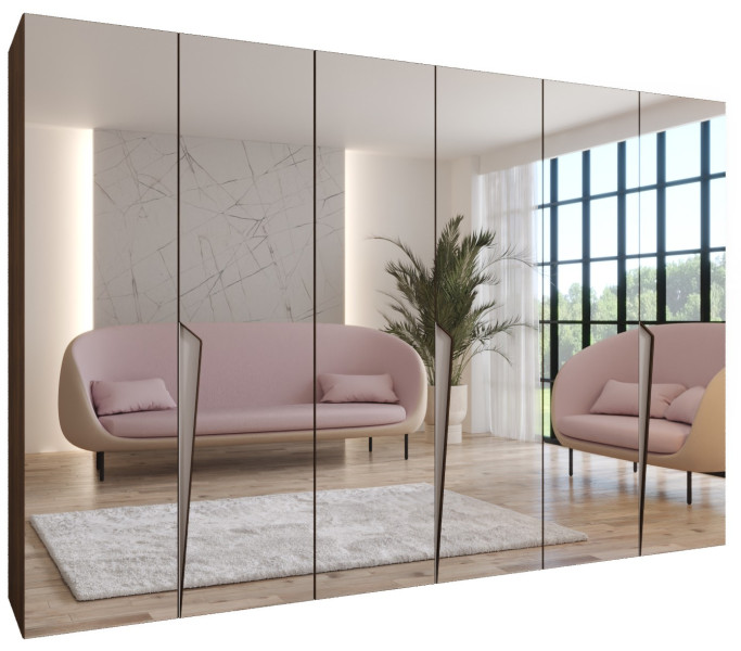 Szafa uchylna PIANO 3 300 (3X100) wys 202 cm Orzech Warmia + u Kaszmir 1043589