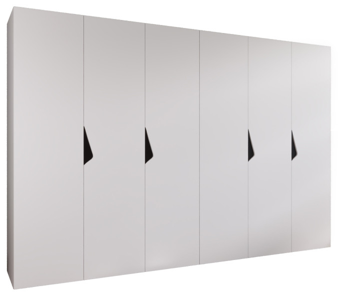 Szafa uchylna SANDI 1 300 (2X150) wys 202 cm Biały + u Czarny 790937